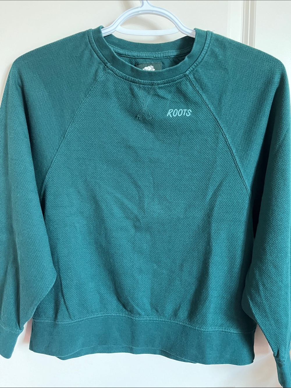 Roots Teal Green Crewneck Sweatshirt